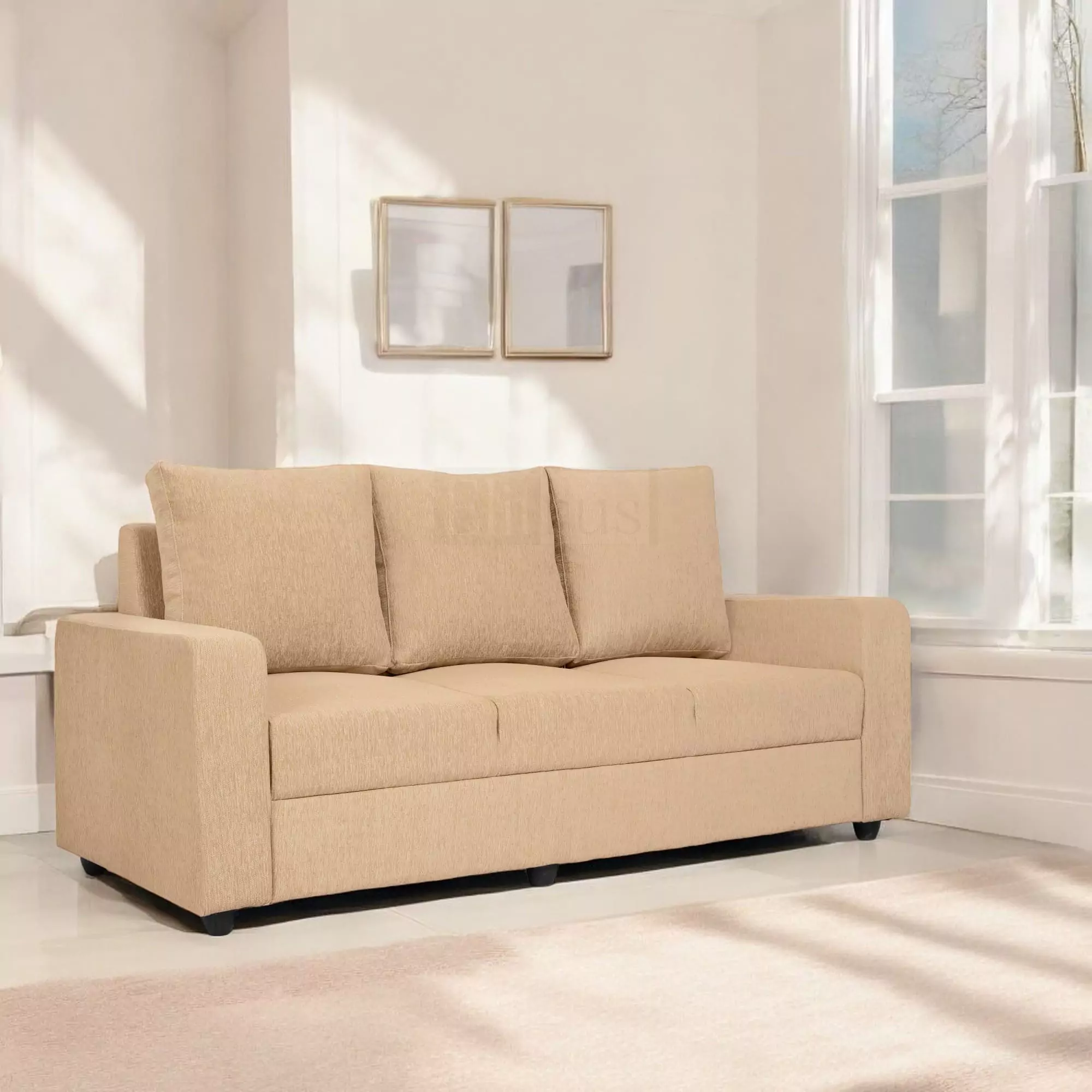 Klassik Beige 3 Seater Sofa by Elitrus 