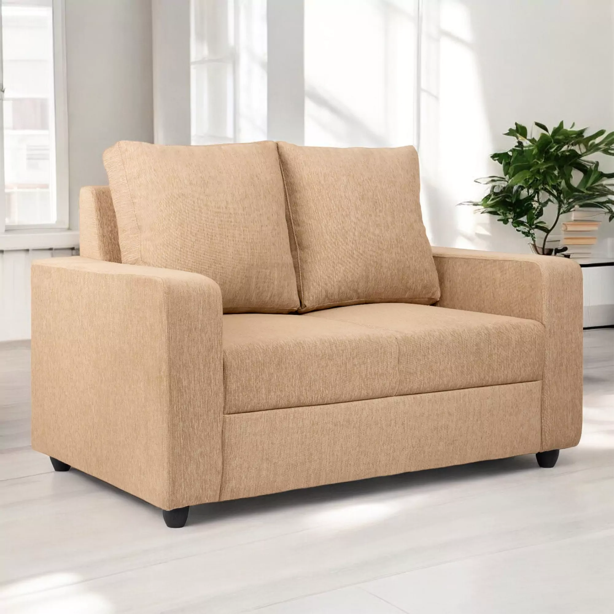 Klassik Beige 2 Seater Sofa by Elitrus