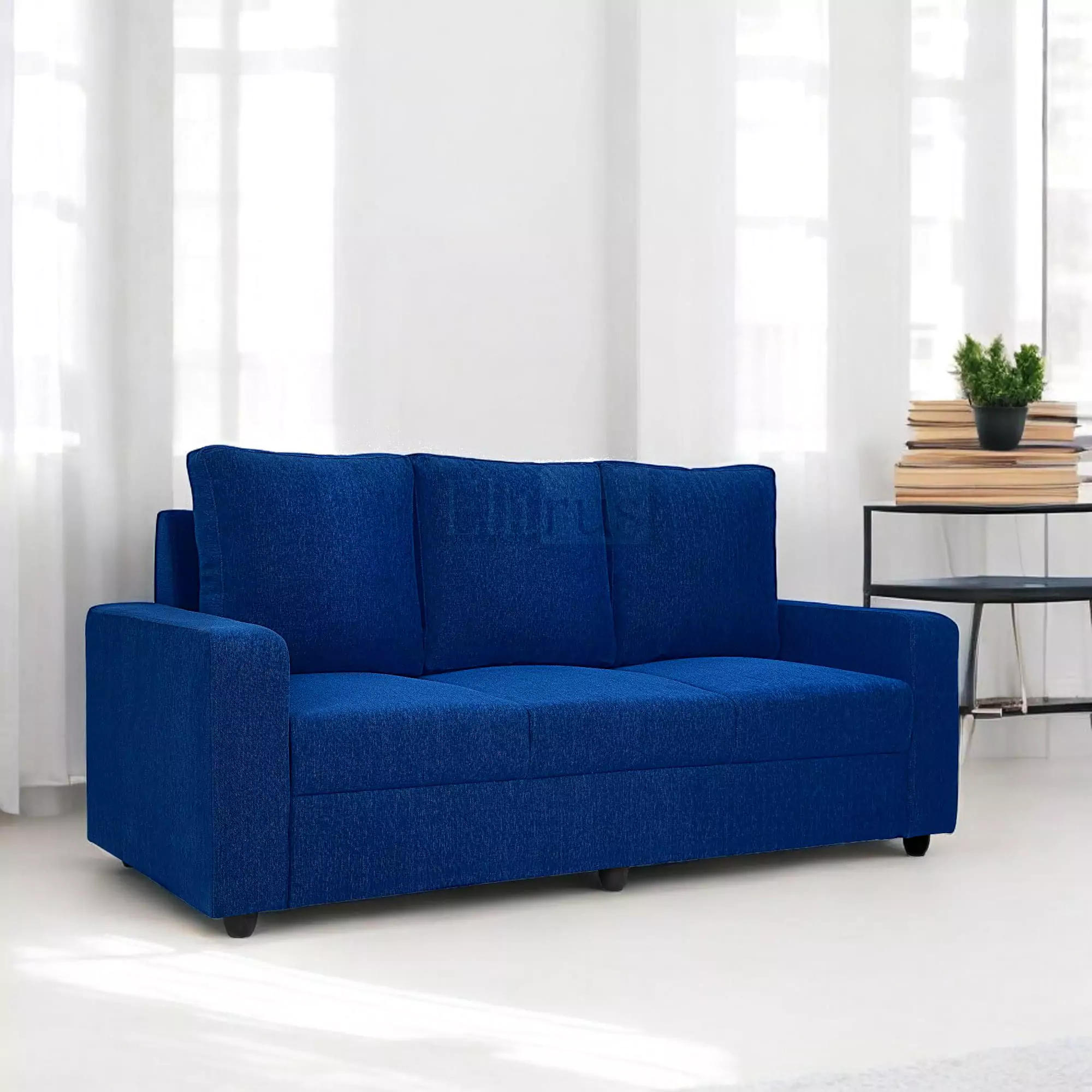 Klassik Blue 3 Seater Sofa by Elitrus