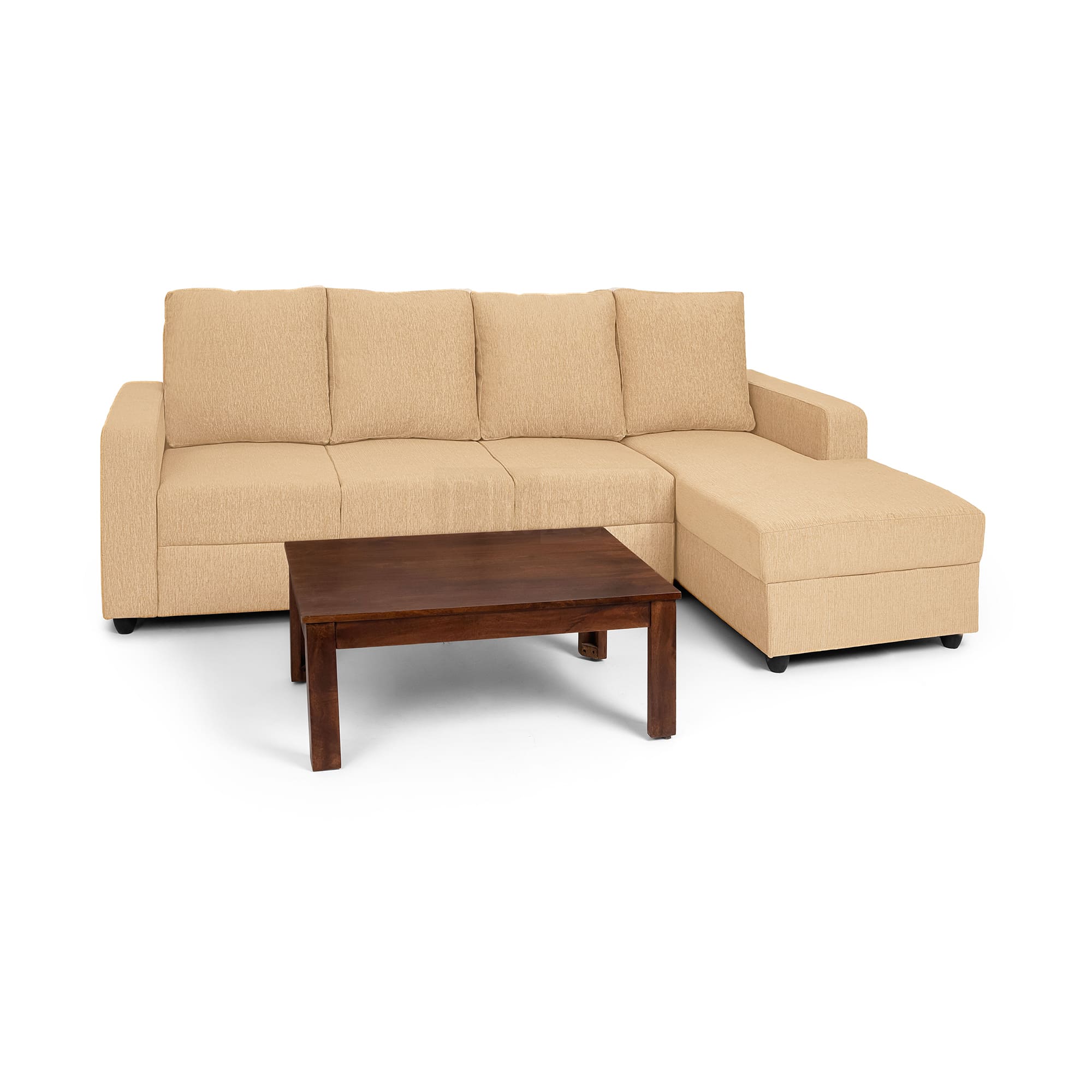 Klassik Beige L Shape Sofa (5 Seater - Left )  by Elitrus