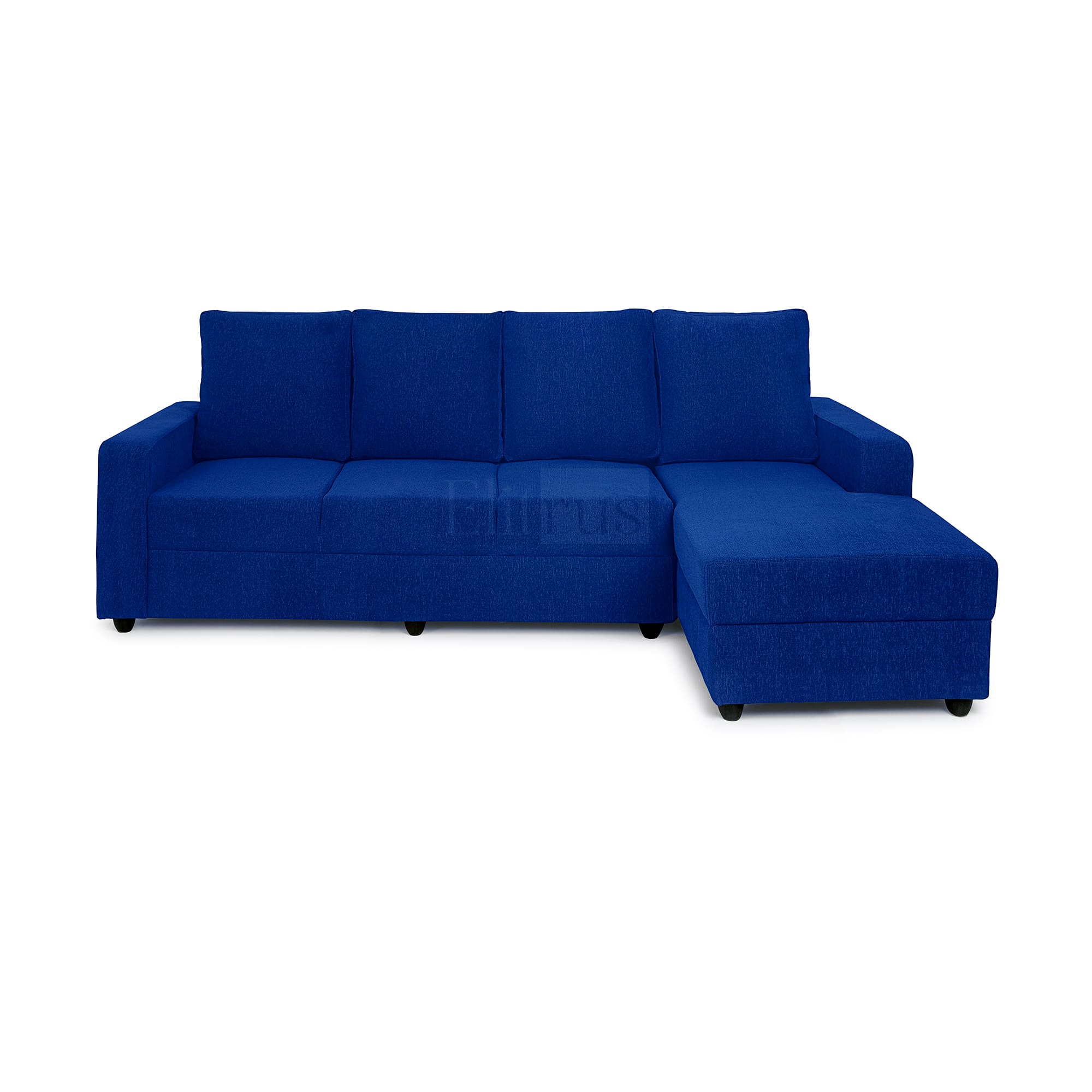 Klassik Blue L Shape Sofa (5 Seater - Left )  by Elitrus