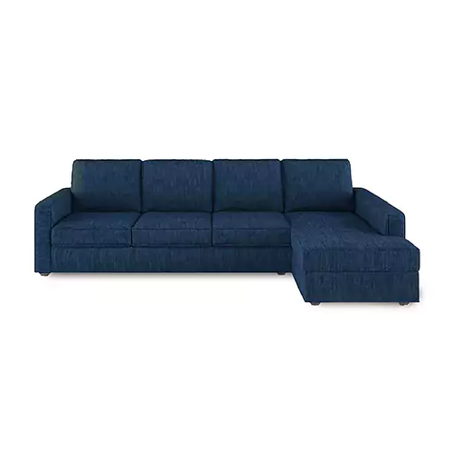Klassik Blue L Shape Sofa (5 Seater - Left )  by Elitrus
