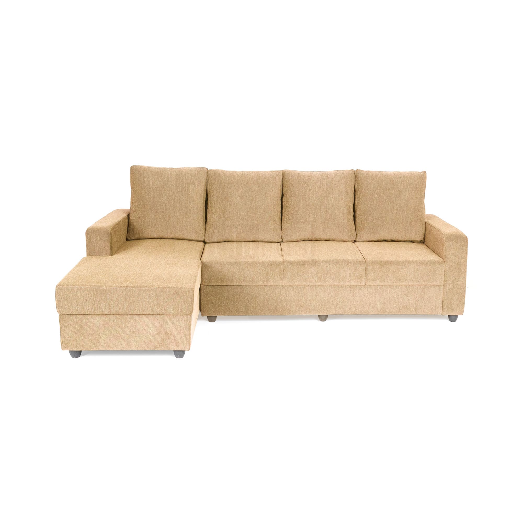 Klassik Beige L Shape Sofa (5 Seater - right )  by Elitrus