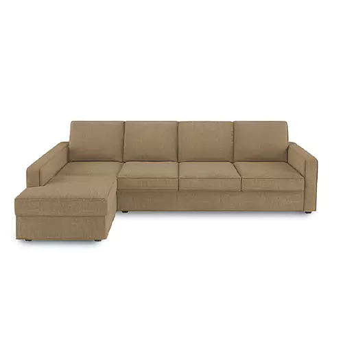 Klassik Beige L Shape Sofa (5 Seater - right )  by Elitrus