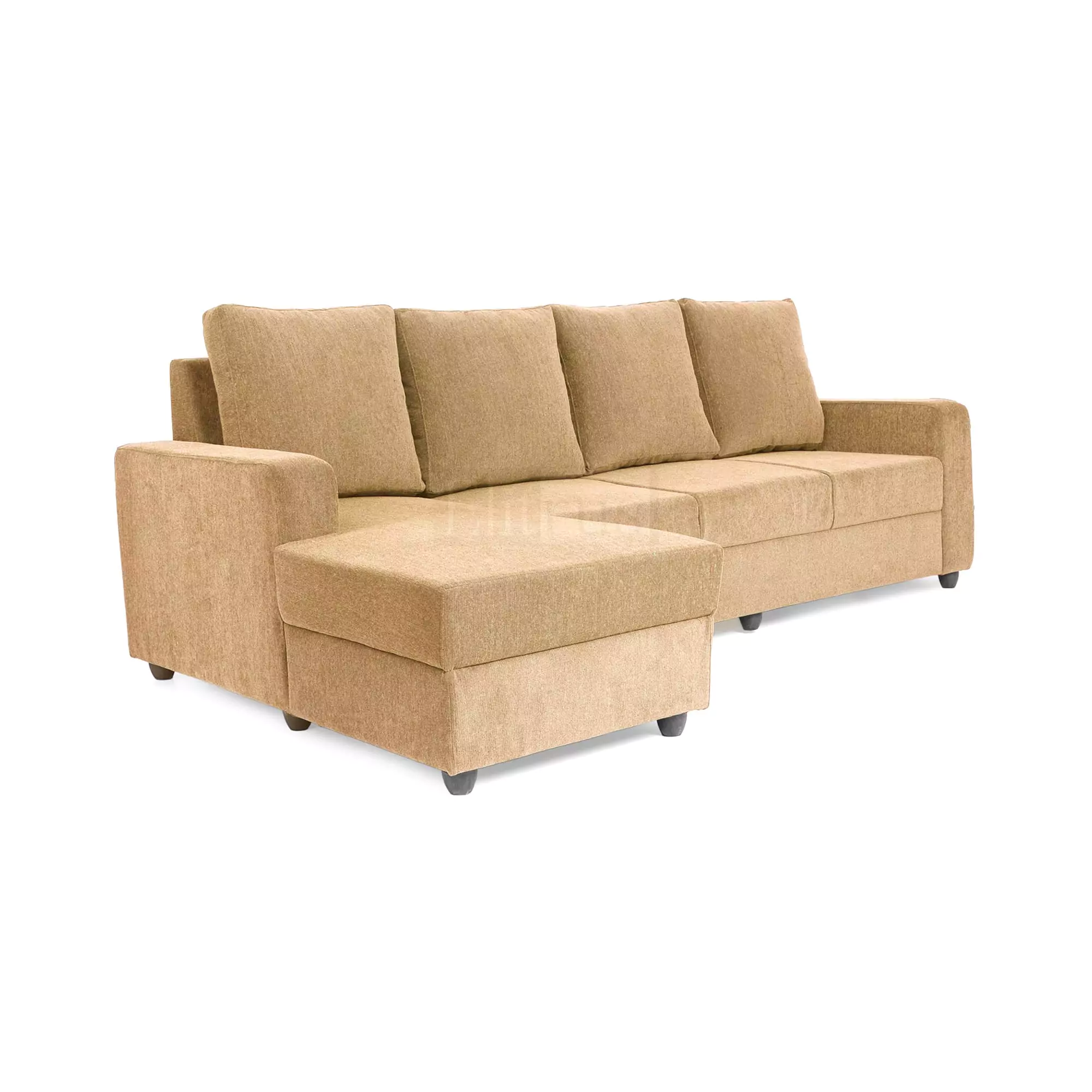 Klassik Beige L Shape Sofa (5 Seater - right )  by Elitrus