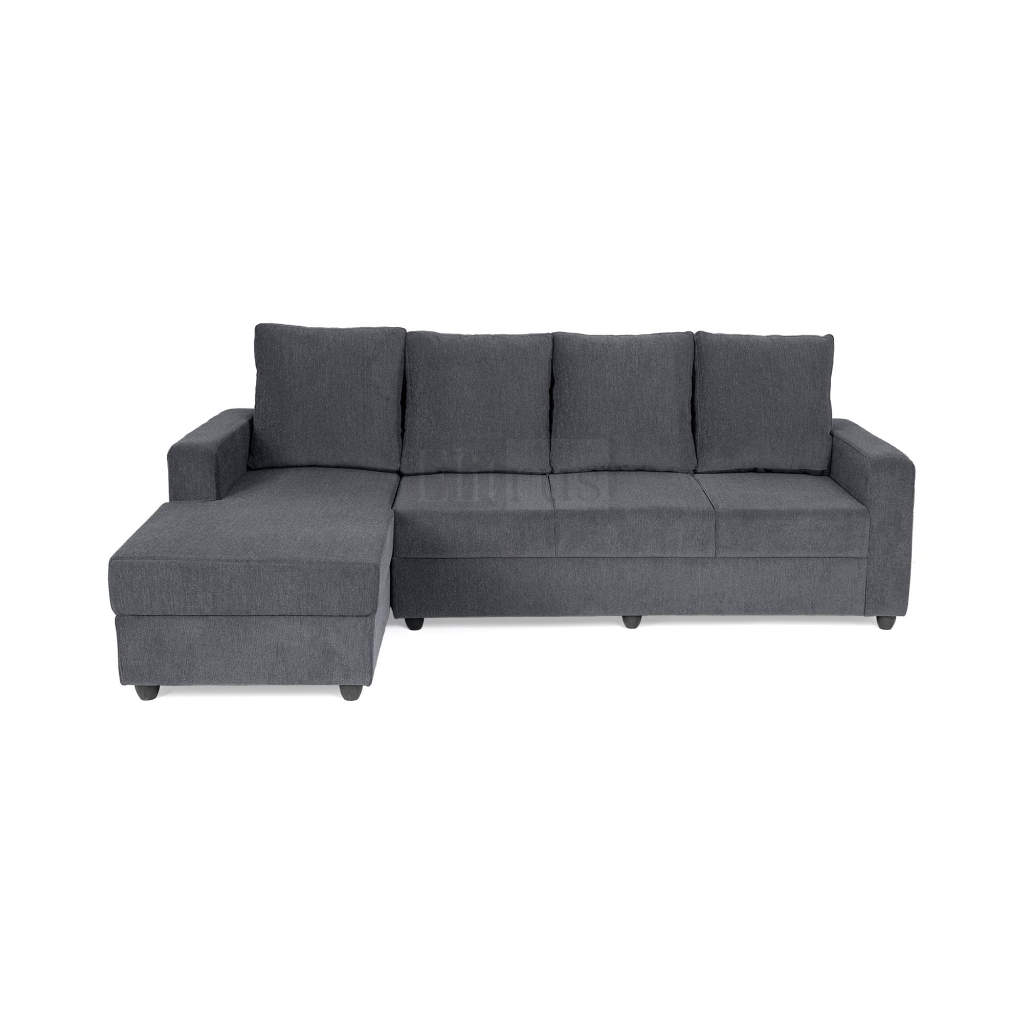 Klassik Grey L Shape Sofa (5 Seater - right )  by Elitrus