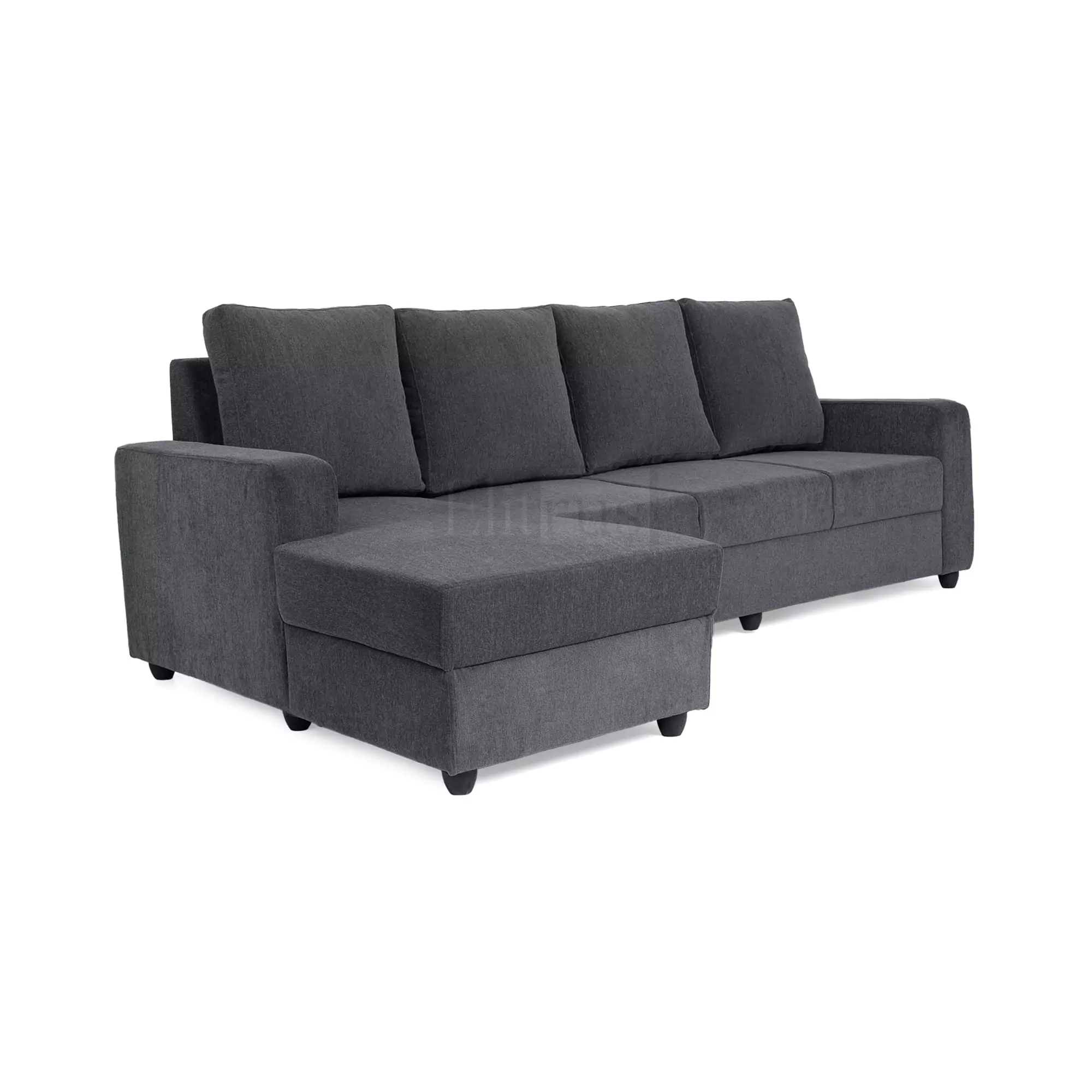 Klassik Grey L Shape Sofa (5 Seater - right )  by Elitrus