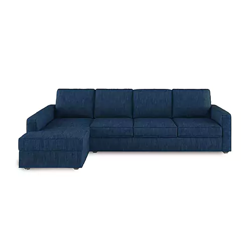 Klassik Blue L Shape Sofa (5 Seater - right )  by Elitrus