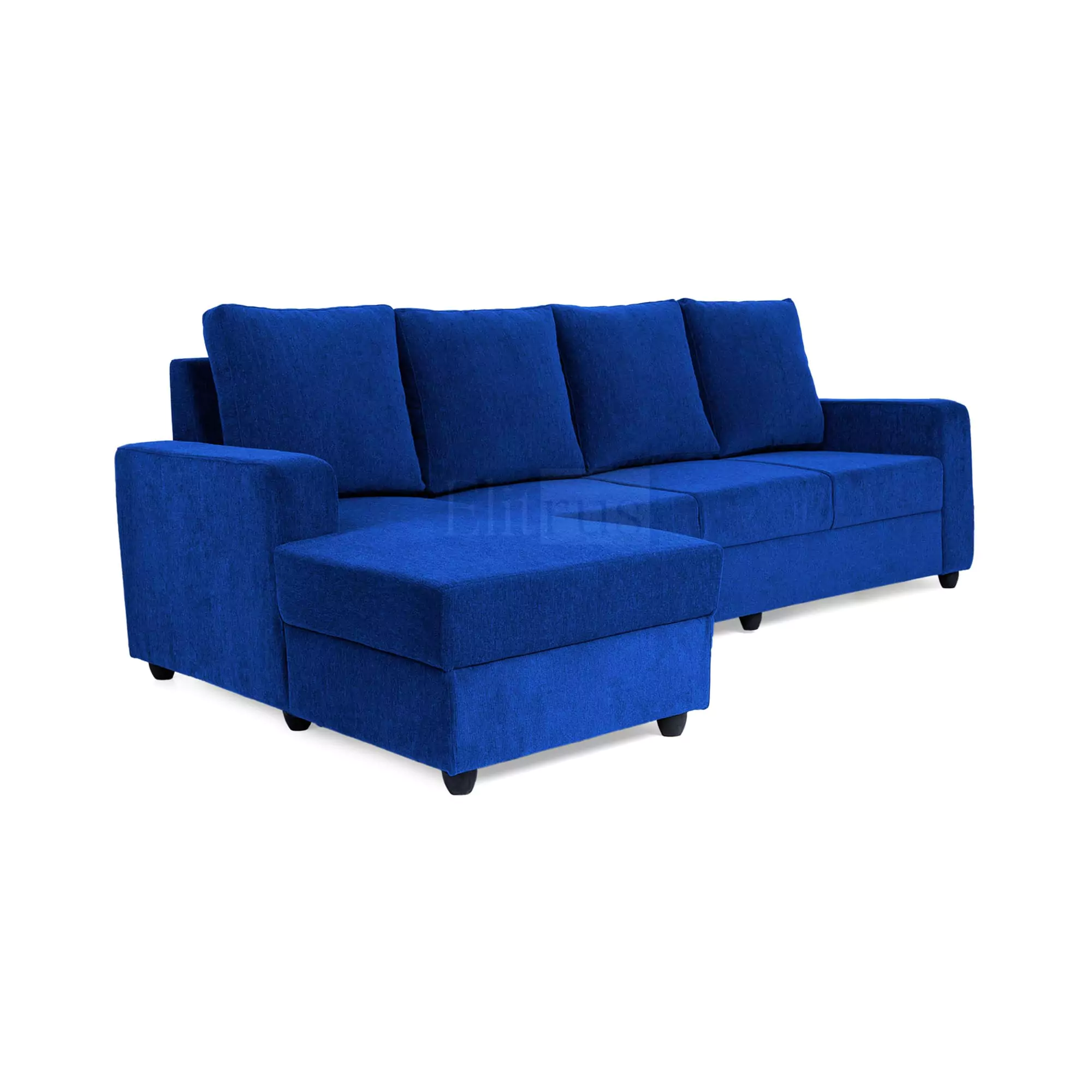 Klassik Blue L Shape Sofa (5 Seater - right )  by Elitrus