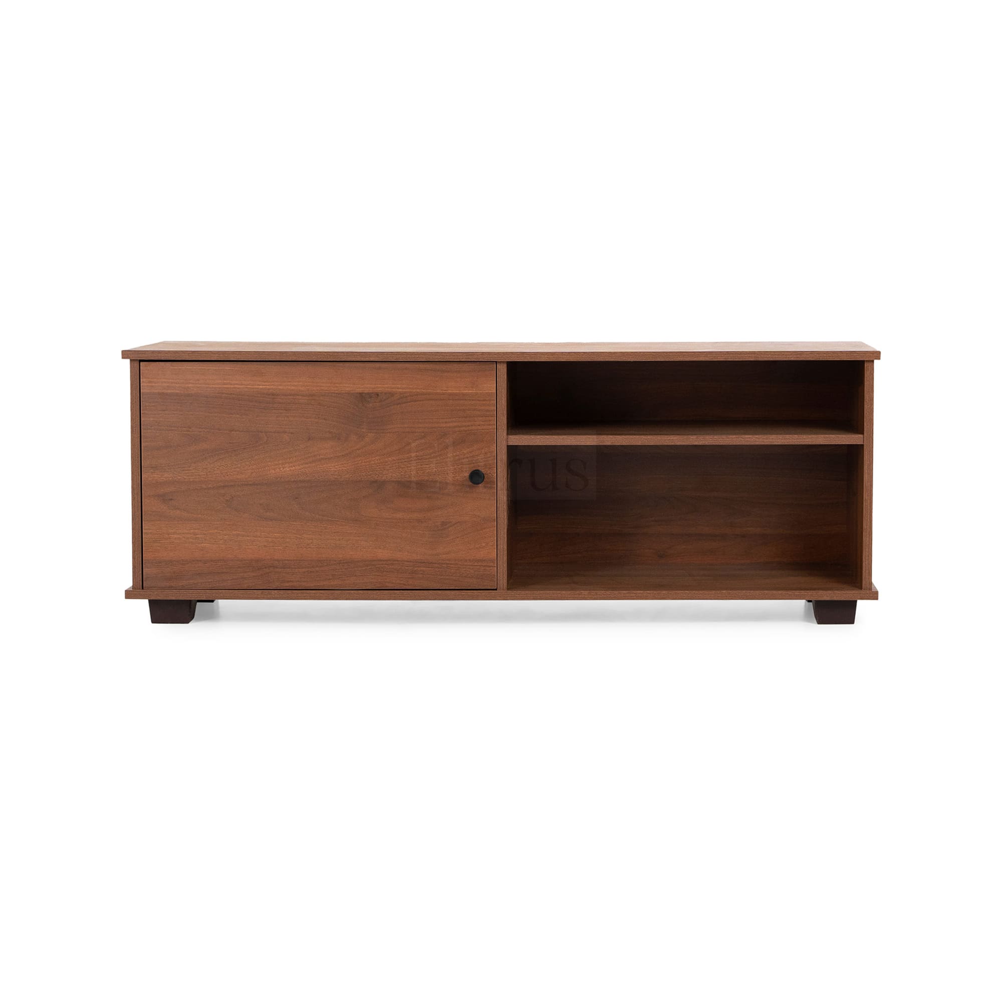 Engineered Wood Free Standing TV Unit In Dark Wenge Finish by Urban Ladder