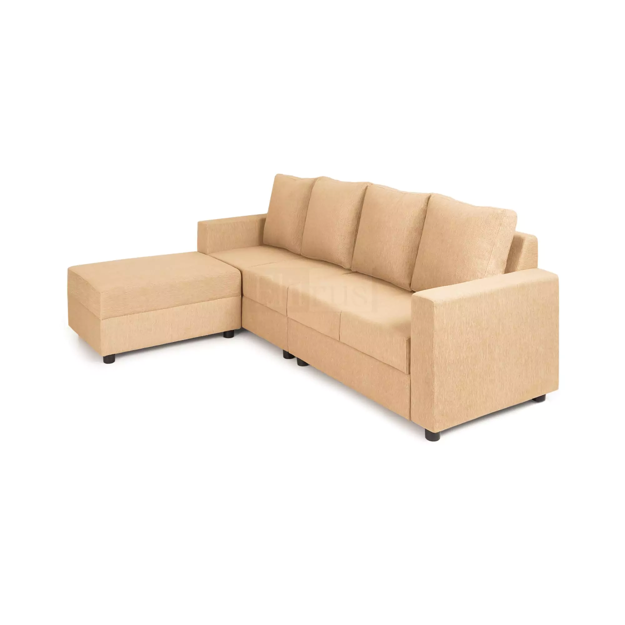 Klassik Beige 4 Seater Interchangeable L Shape Sofa Set  by Elitrus