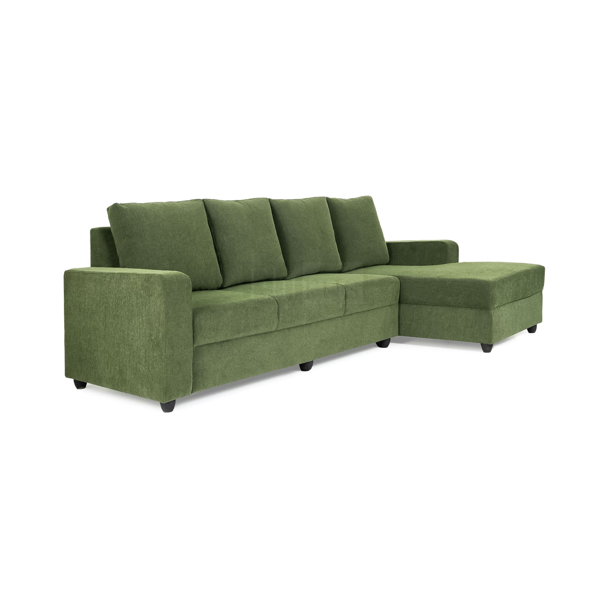 Klassik Green L Shape Sofa (5 Seater - Left )  by Elitrus