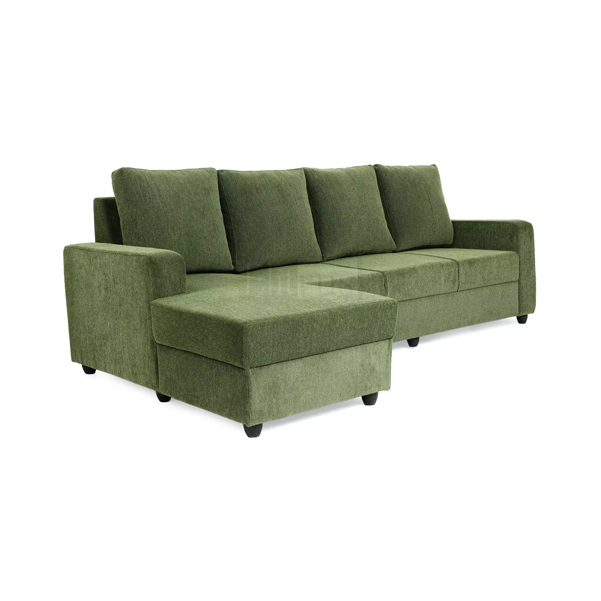 Klassik Green L Shape Sofa (5 Seater - right )  by Elitrus