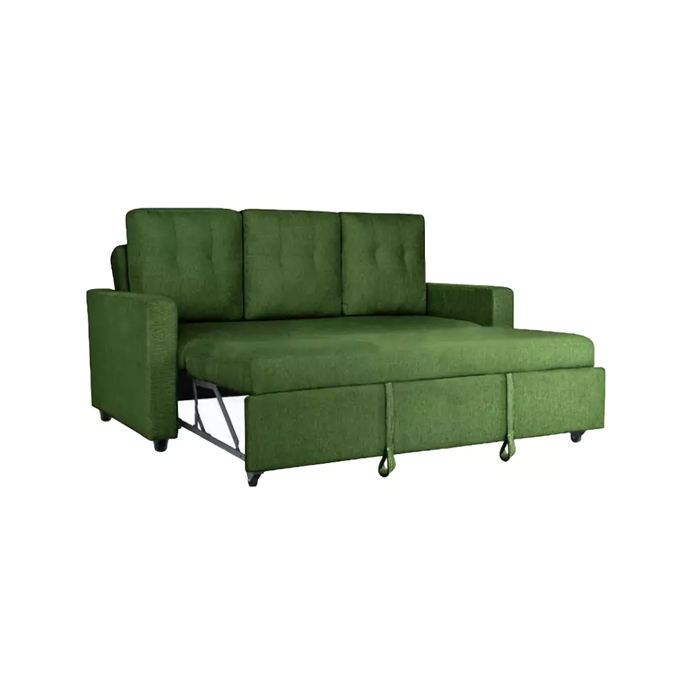 Klassik Green 3 Seater Sofa Cum Bed  by Elitrus 