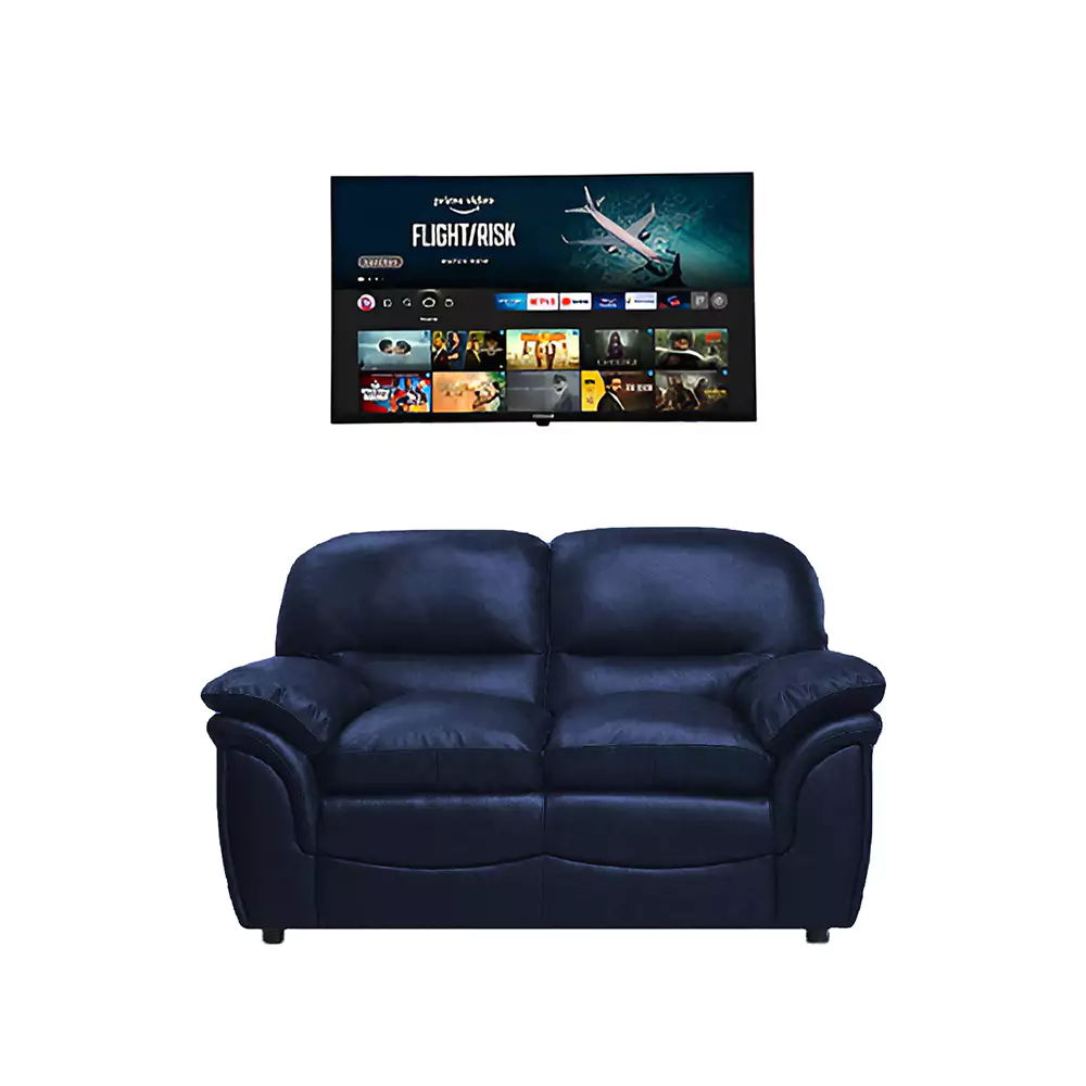 Combo 2 - Exotica Blue 2 Seater Sofa + 32" Smart TV 