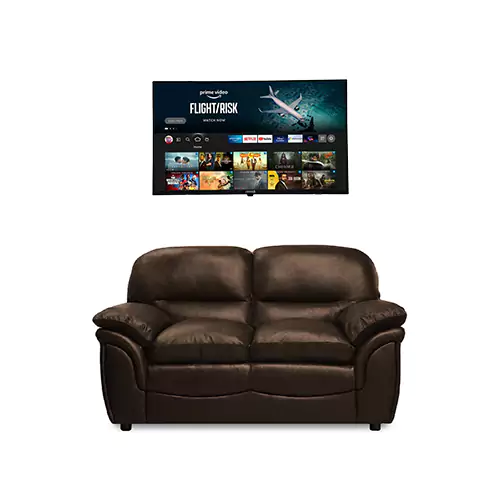Combo 2 - Exotica Brown 2 Seater Sofa + 32" Smart TV 