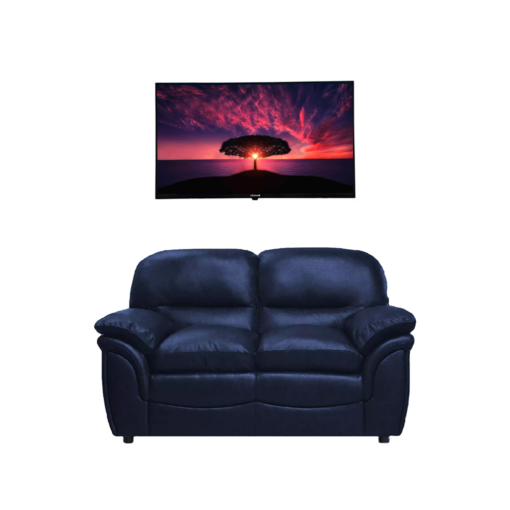 Combo 3 - Exotica Blue 2 Seater Sofa + 43" Smart TV 