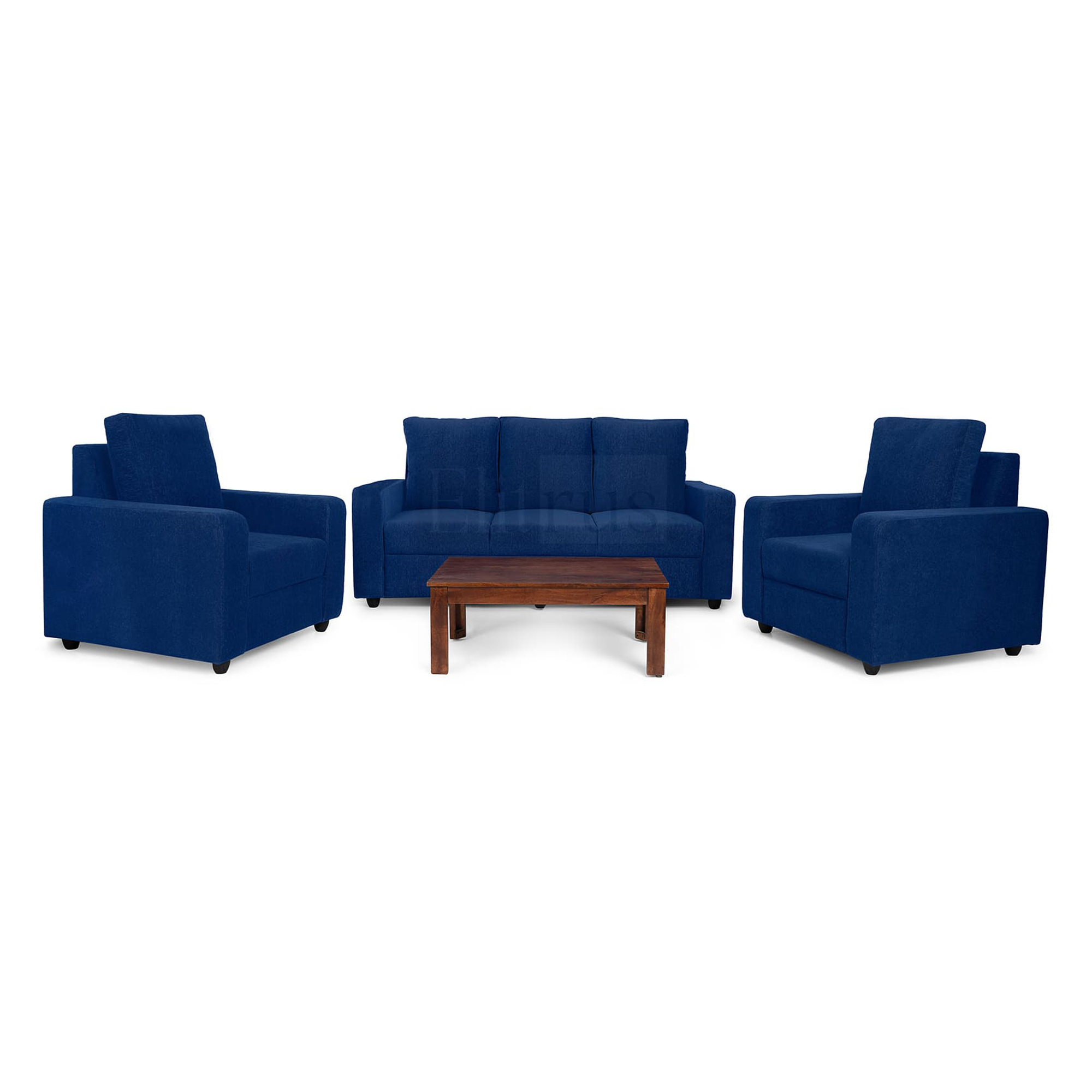 Combo 14 - Klassik Blue 3 Seater + 1 Seater + 1 Seater Sofa by Elitrus