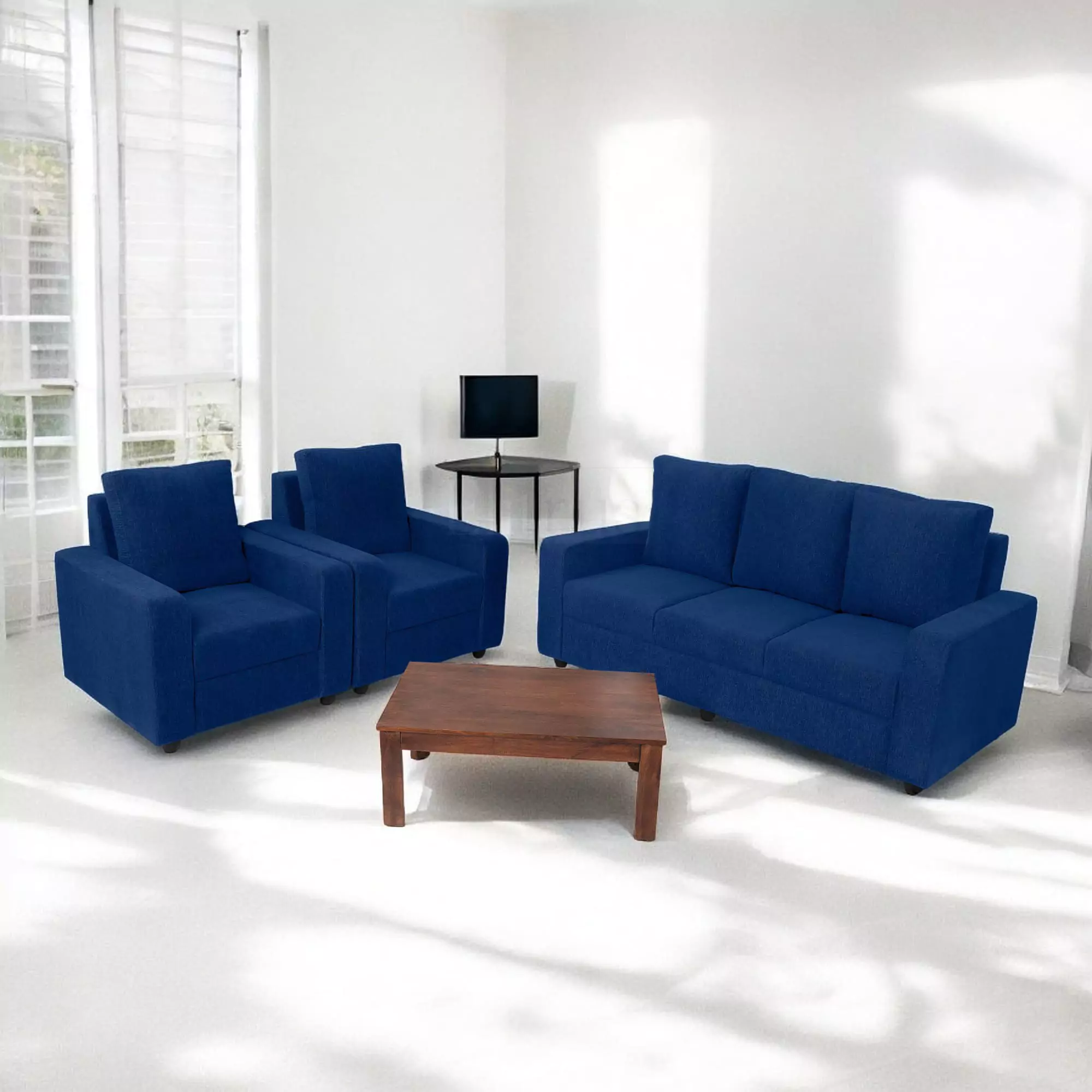 Combo 14 - Klassik Blue 3 Seater + 1 Seater + 1 Seater Sofa by Elitrus