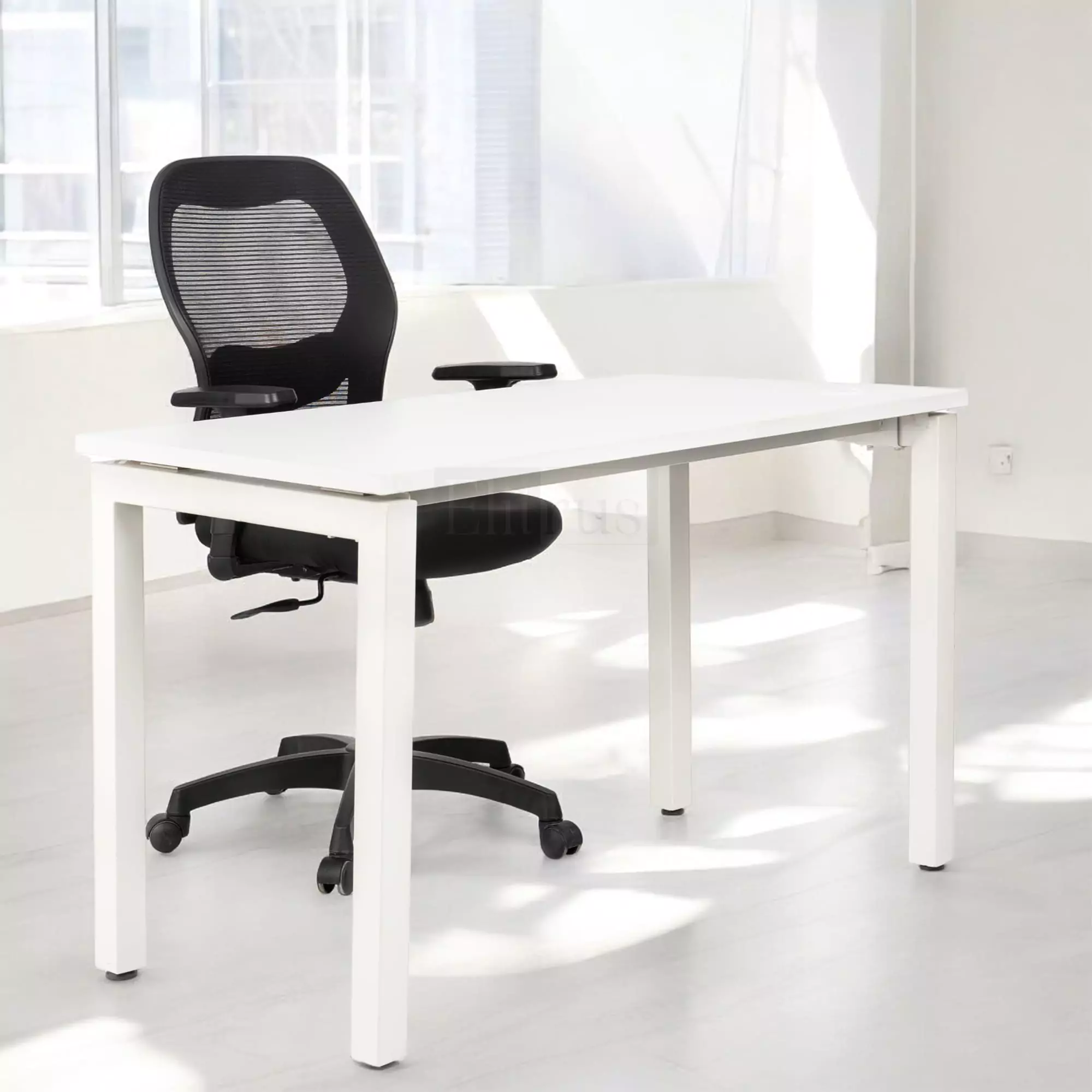 Office Combo 1: Elitrus Seater (4 x 2 feet) Open Type Workstation, 1 Ergonomic Chairs with Adjustable Arm