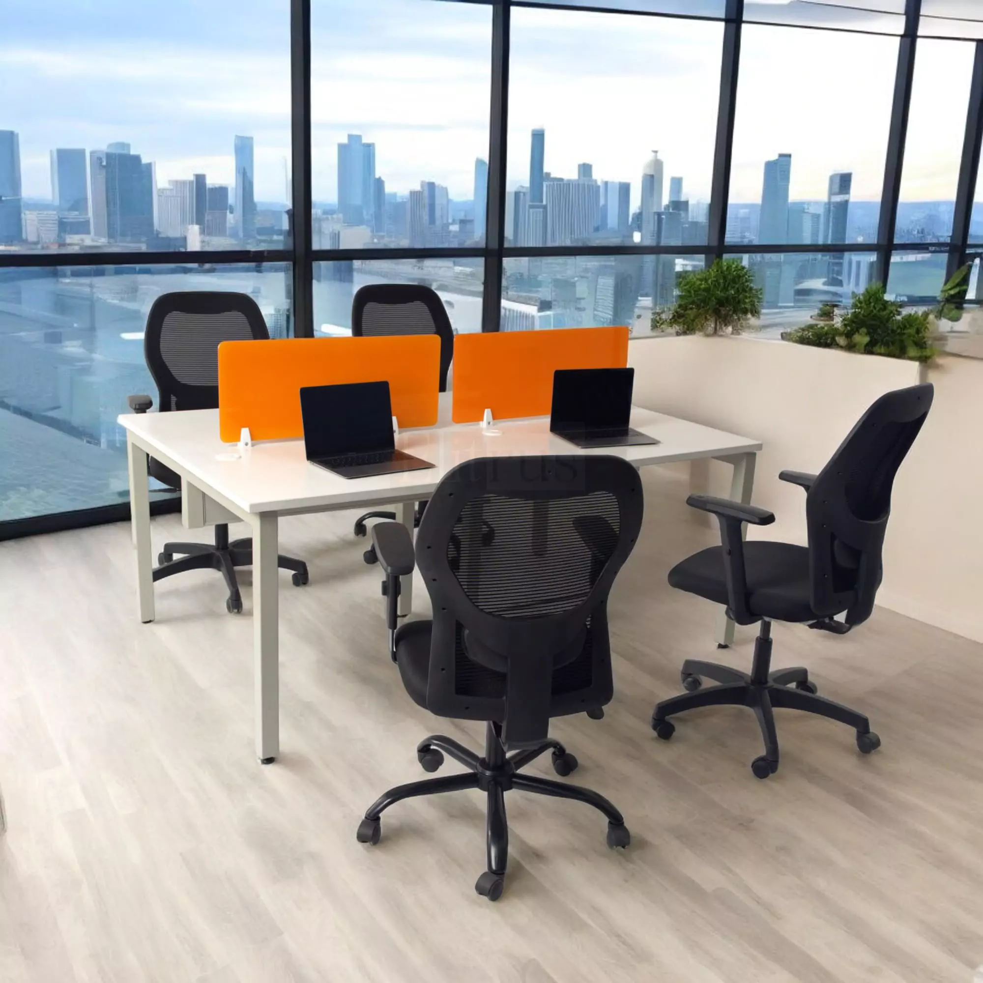 Partition Glass for Office Workstation - 3 Feet