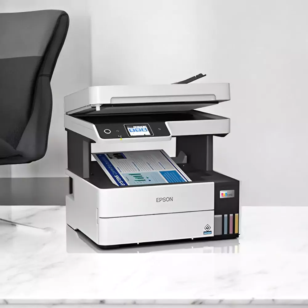 Ink Tank Printer- A4 Size, Print, Scan, Copy, ADF, Auto Duplex, Wi-Fi, Network I Color, Medium